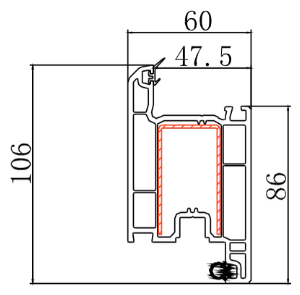 60 Inward Door Sash