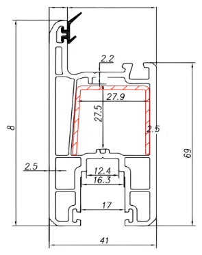 87mm Sliding Sash