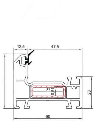 60 Low Window Frame